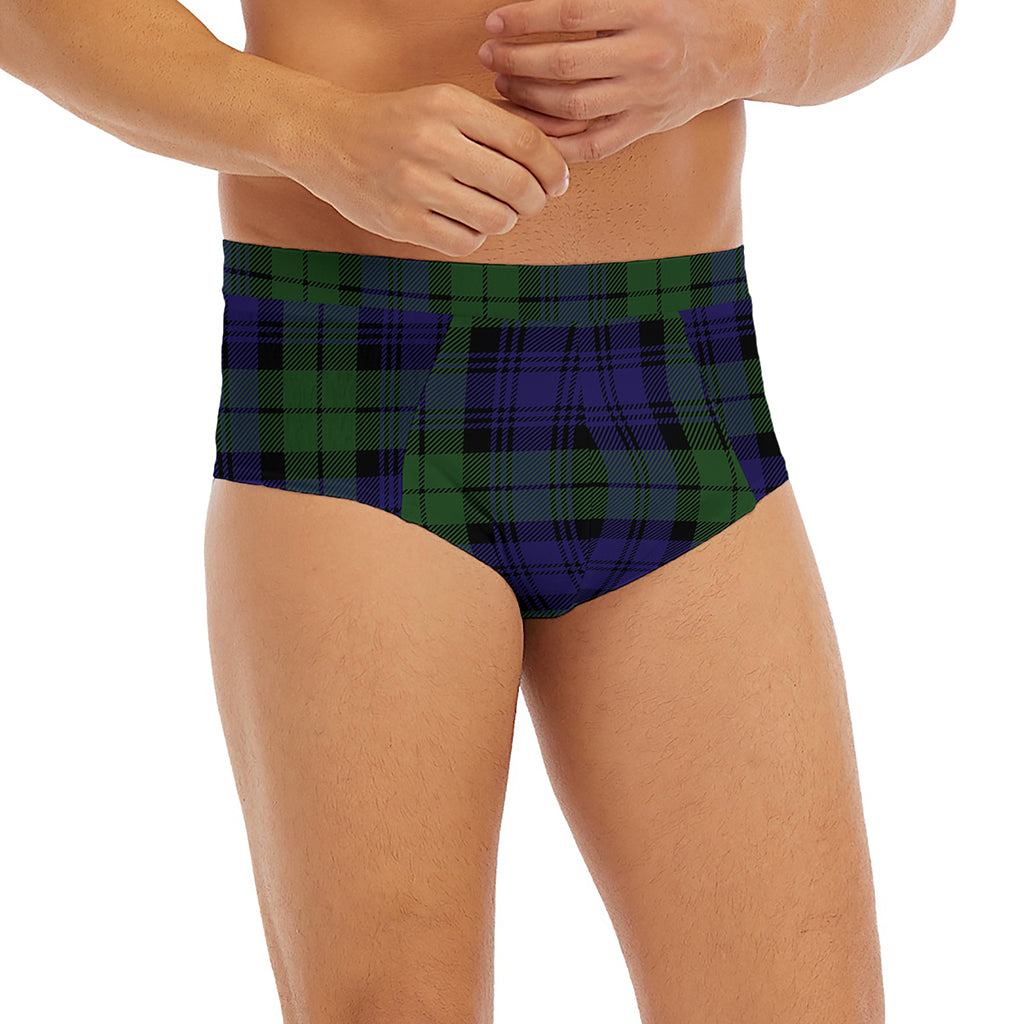 Black Watch Tartan Pattern Print Men's Briefs