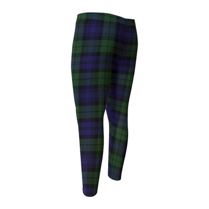 Black Watch Tartan Pattern Print Men's Compression Pants