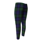 Black Watch Tartan Pattern Print Men's Compression Pants
