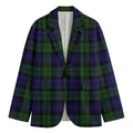 Black Watch Tartan Pattern Print Men's Cotton Blazer