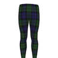 Black Watch Tartan Pattern Print Men's Leggings