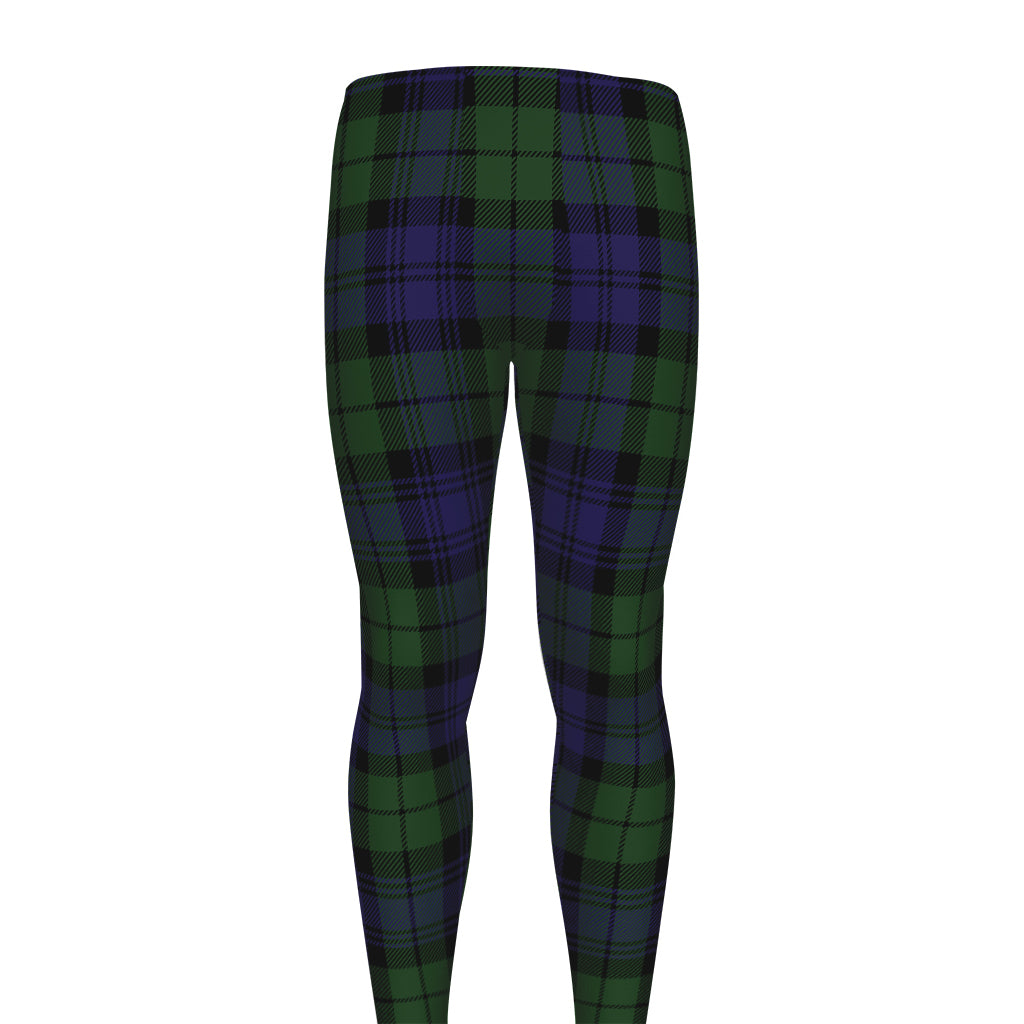 Black Watch Tartan Pattern Print Men's leggings
