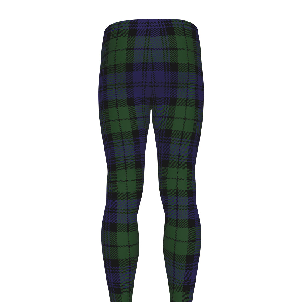 Black Watch Tartan Pattern Print Men's leggings