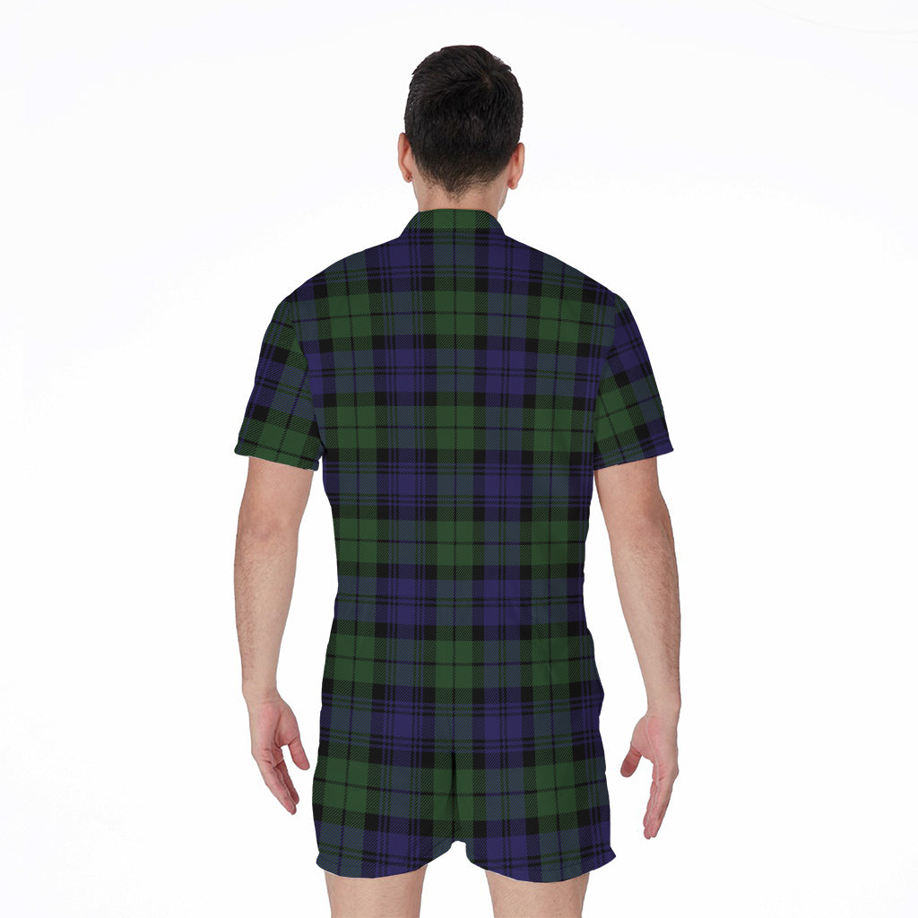 Black Watch Tartan Pattern Print Men's Rompers