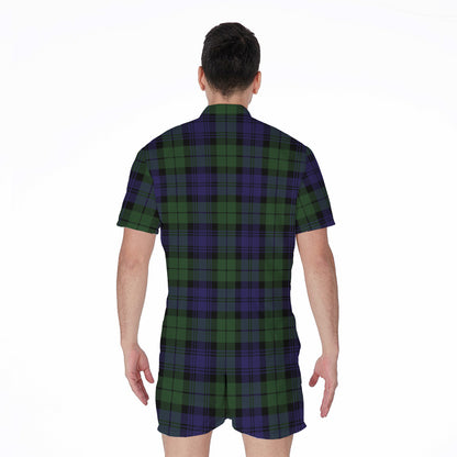 Black Watch Tartan Pattern Print Men's Rompers