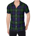 Black Watch Tartan Pattern Print Men's Shirt