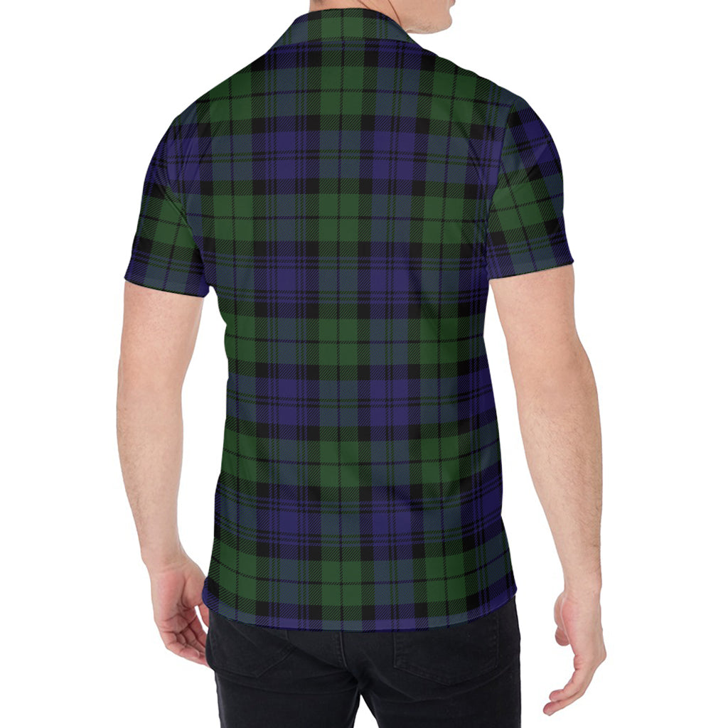 Black Watch Tartan Pattern Print Men's Shirt