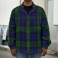 Black Watch Tartan Pattern Print Men's Shirt Jacket
