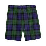 Black Watch Tartan Pattern Print Men's Sports Shorts