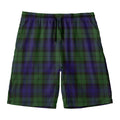 Black Watch Tartan Pattern Print Men's Swim Trunks