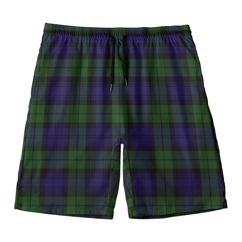 Black Watch Tartan Pattern Print Men's Swim Trunks