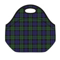 Black Watch Tartan Pattern Print Neoprene Lunch Bag