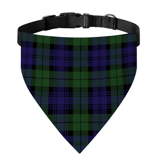 Black Watch Tartan Pattern Print Over The Collar Dog Bandana