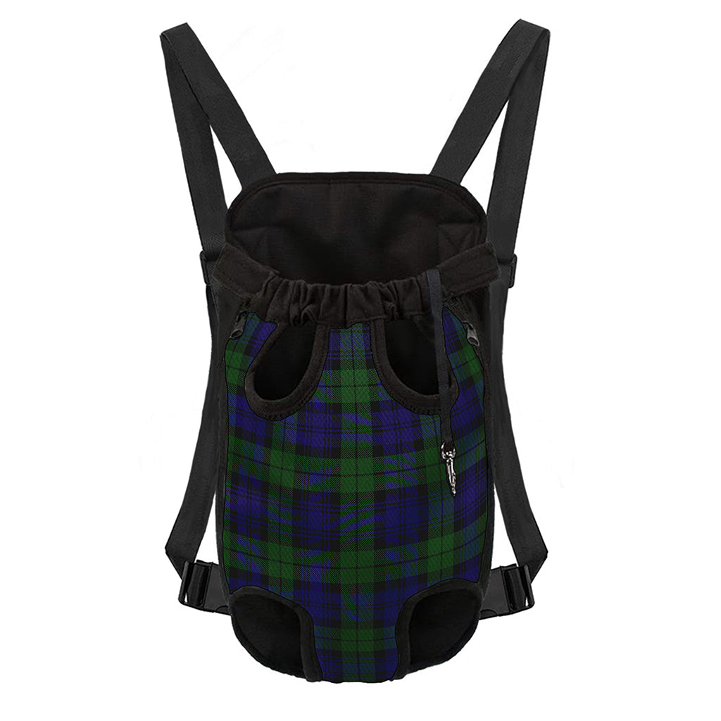 Black Watch Tartan Pattern Print Pet Carrier Backpack