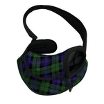 Black Watch Tartan Pattern Print Pet Sling Carrier
