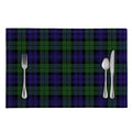 Black Watch Tartan Pattern Print Placemat