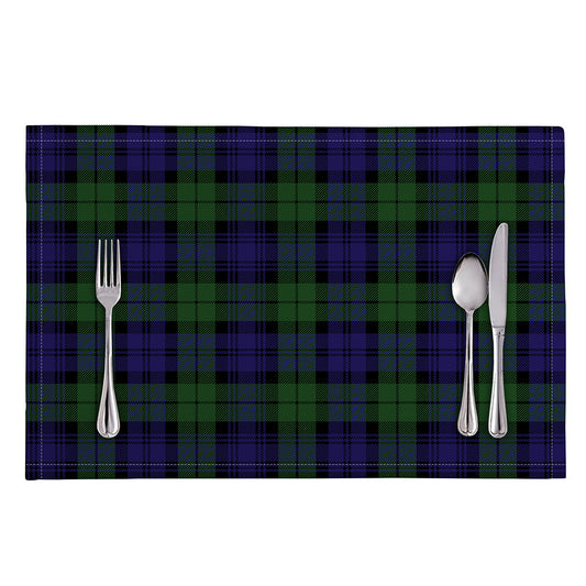 Black Watch Tartan Pattern Print Placemat