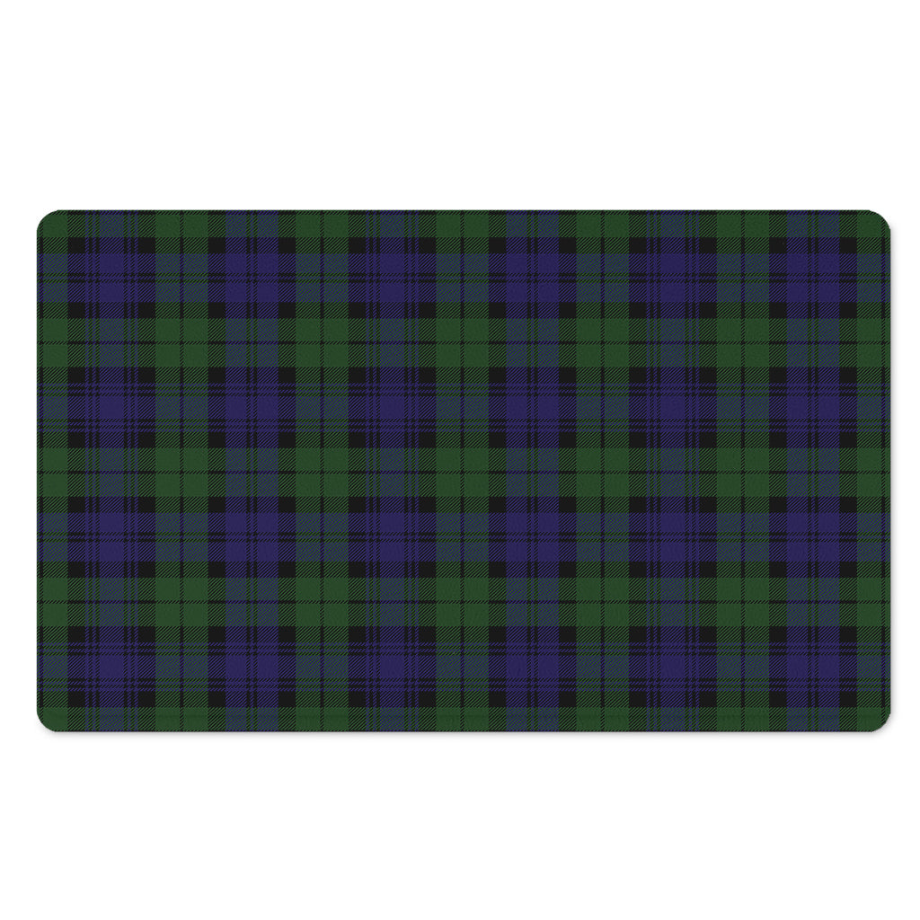 Black Watch Tartan Pattern Print Polyester Doormat