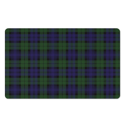 Black Watch Tartan Pattern Print Polyester Doormat