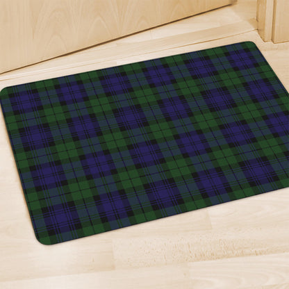 Black Watch Tartan Pattern Print Polyester Doormat