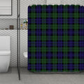 Black Watch Tartan Pattern Print Polyester Shower Curtain