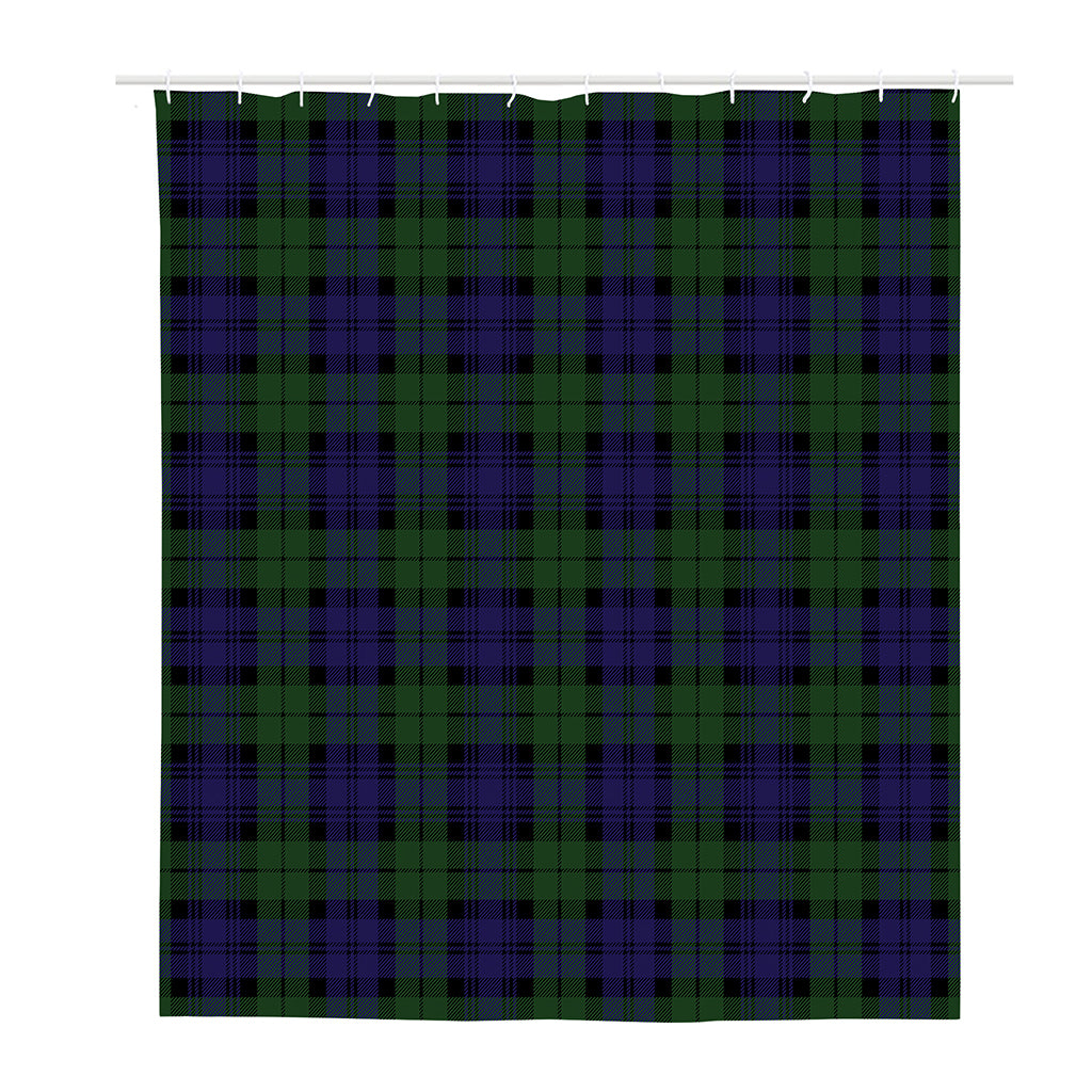 Black Watch Tartan Pattern Print Polyester Shower Curtain