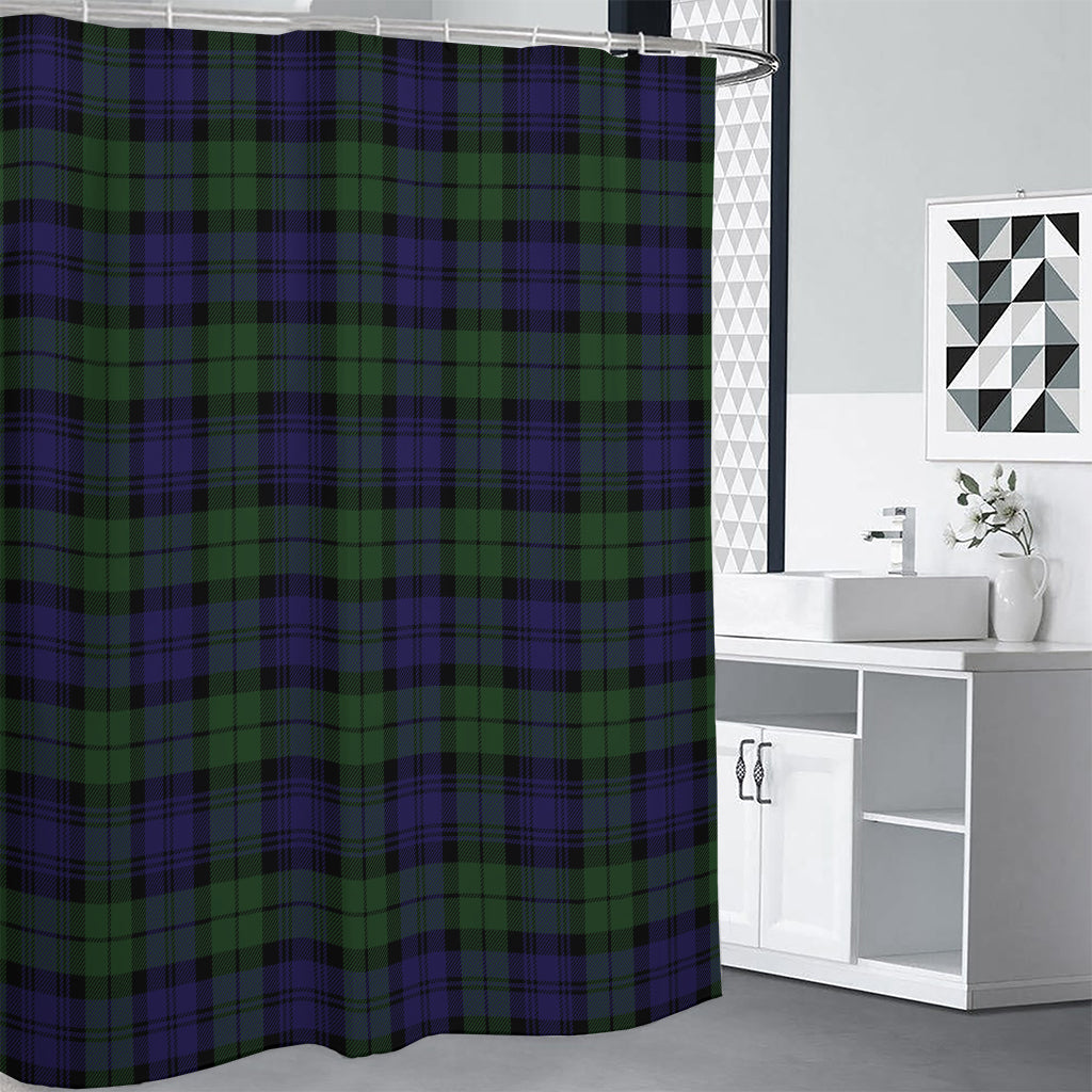 Black Watch Tartan Pattern Print Premium Shower Curtain