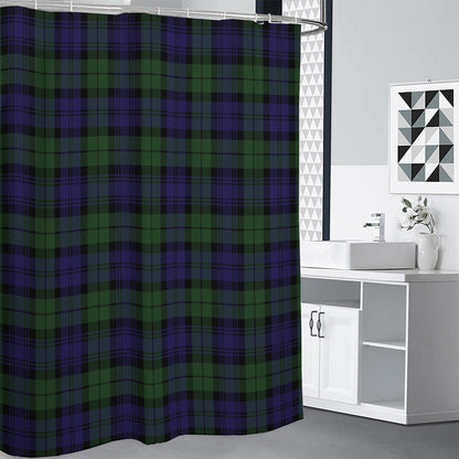 Black Watch Tartan Pattern Print Premium Shower Curtain