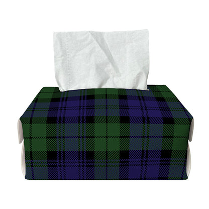 Black Watch Tartan Pattern Print Rectangle Tissue Box Cover