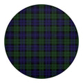Black Watch Tartan Pattern Print Round Blanket