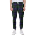 Black Watch Tartan Pattern Print Joggers