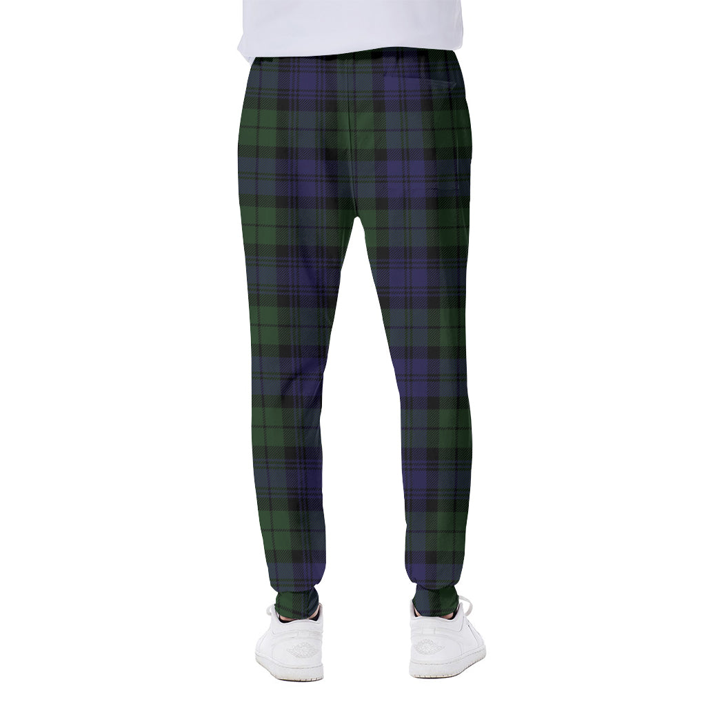 Black Watch Tartan Pattern Print Scuba Joggers