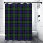 Black Watch Tartan Pattern Print Shower Curtain