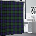 Black Watch Tartan Pattern Print Shower Curtain