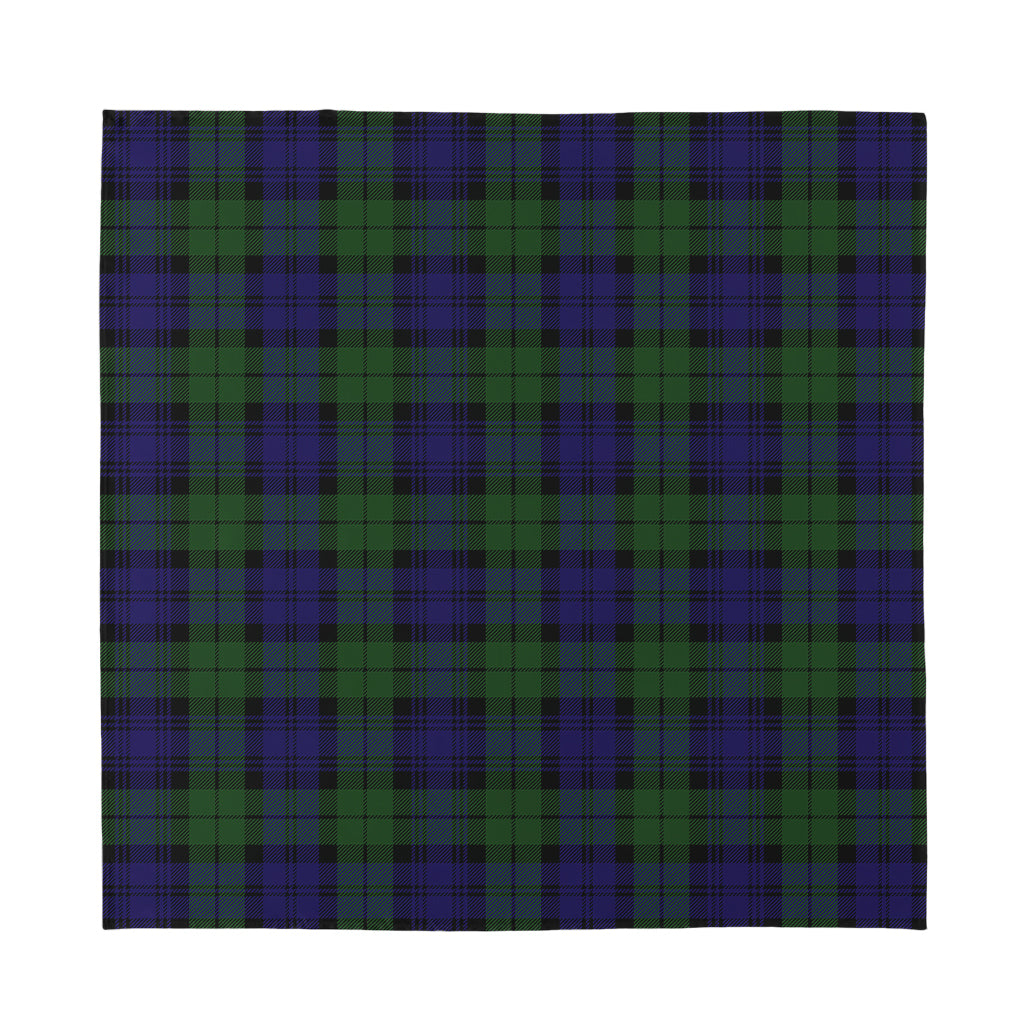Black Watch Tartan Pattern Print Silk Bandana