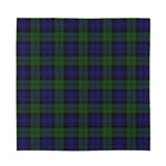 Black Watch Tartan Pattern Print Silk Bandana