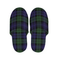 Black Watch Tartan Pattern Print Slippers