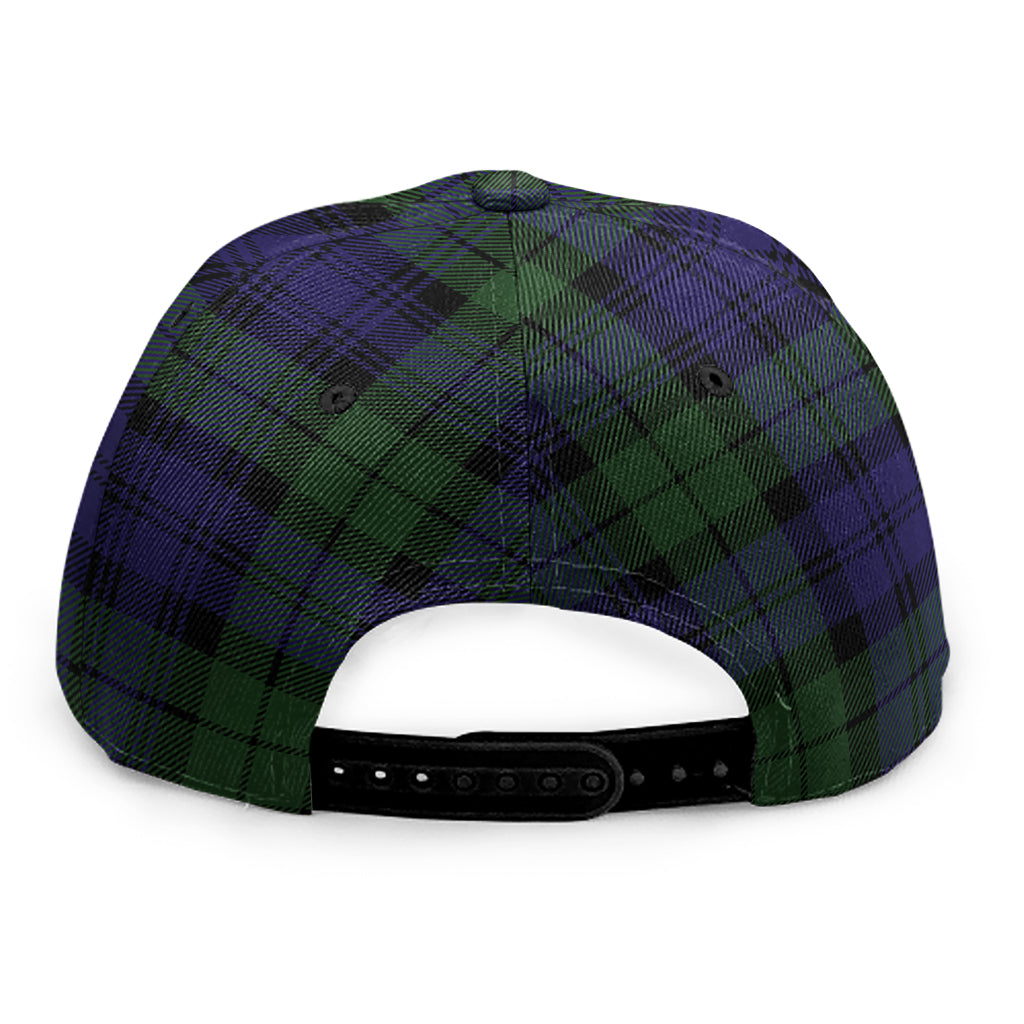 Black Watch Tartan Pattern Print Snapback Cap