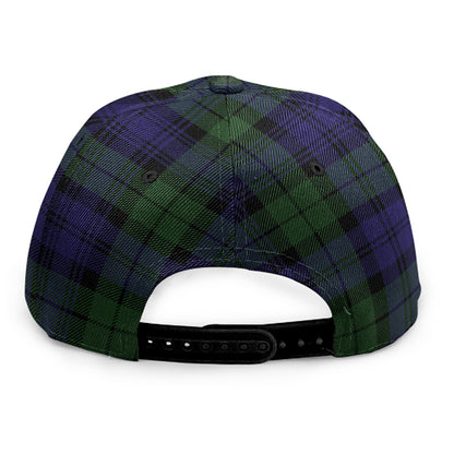 Black Watch Tartan Pattern Print Snapback Cap