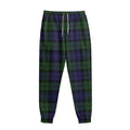 Black Watch Tartan Pattern Print Sweatpants