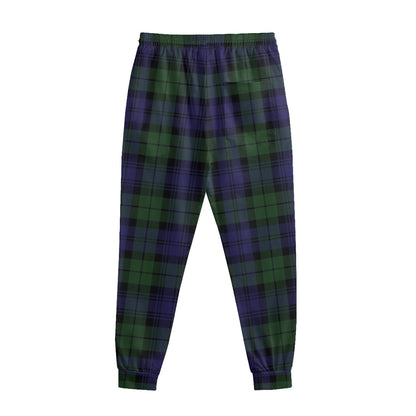 Black Watch Tartan Pattern Print Sweatpants