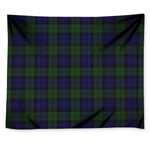 Black Watch Tartan Pattern Print Tapestry