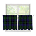 Black Watch Tartan Pattern Print Tier Curtains