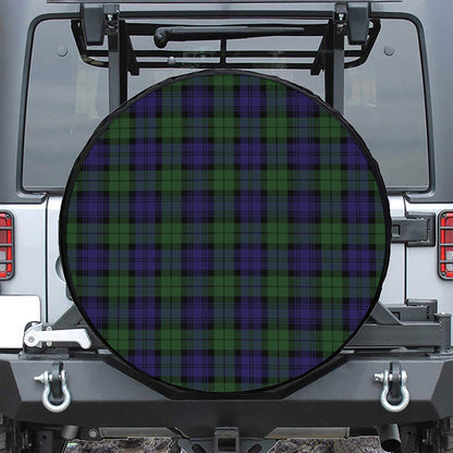 Black Watch Tartan Pattern Print Tire Cover