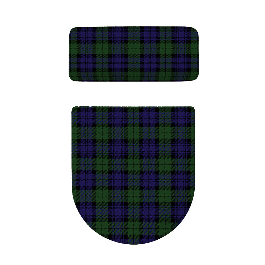 Black Watch Tartan Pattern Print Toilet Lid And Tank Cover Set