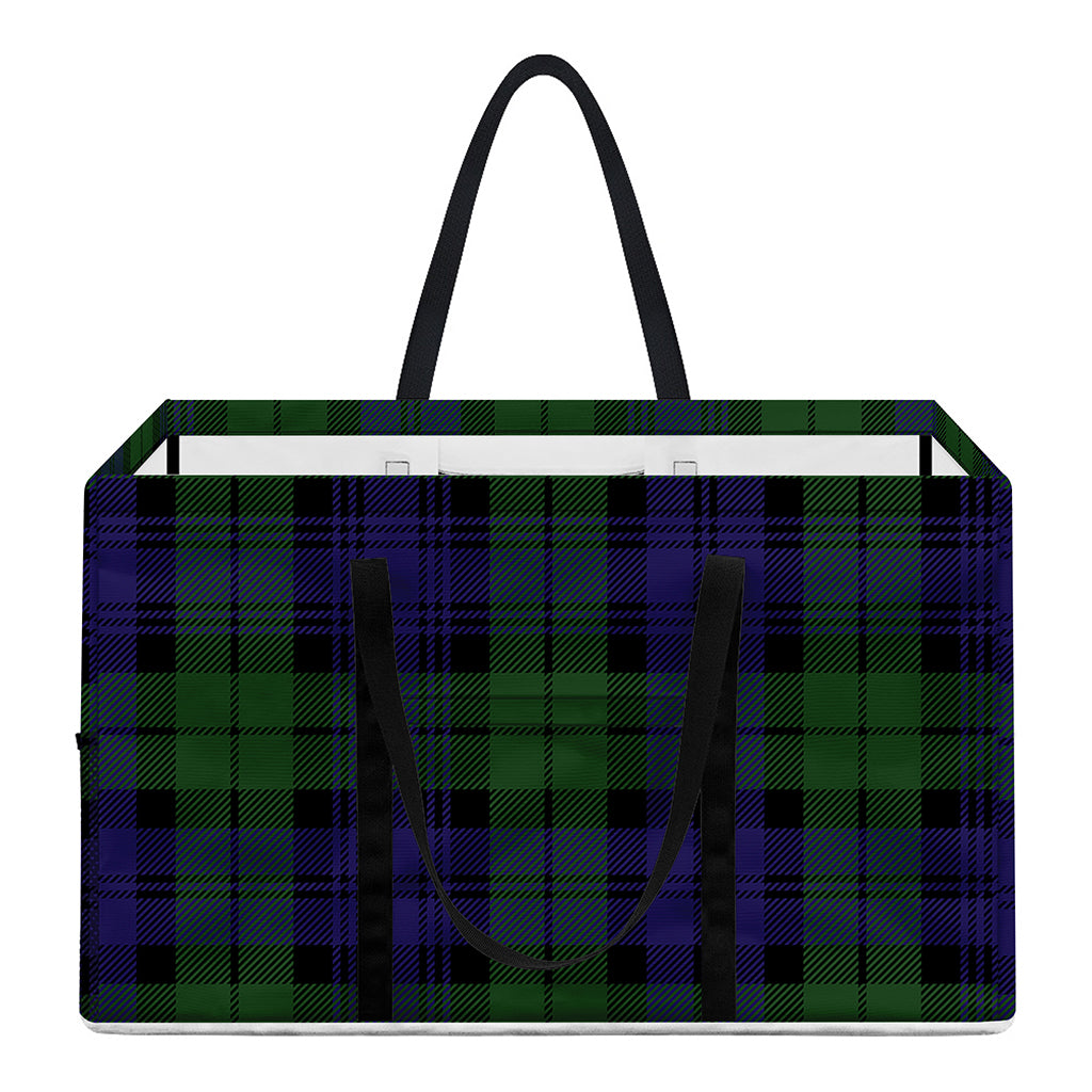 Black Watch Tartan Pattern Print Utility Tote Bag