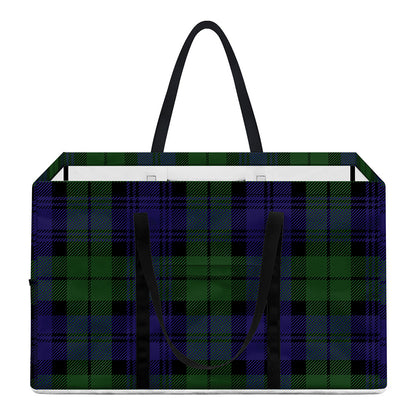 Black Watch Tartan Pattern Print Utility Tote Bag
