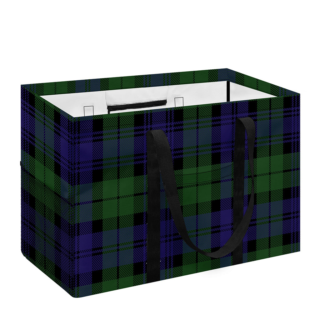 Black Watch Tartan Pattern Print Utility Tote Bag