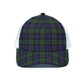 Black Watch Tartan Pattern Print White Mesh Trucker Hat