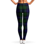 Black Watch Tartan Pattern Print Women's Leggings